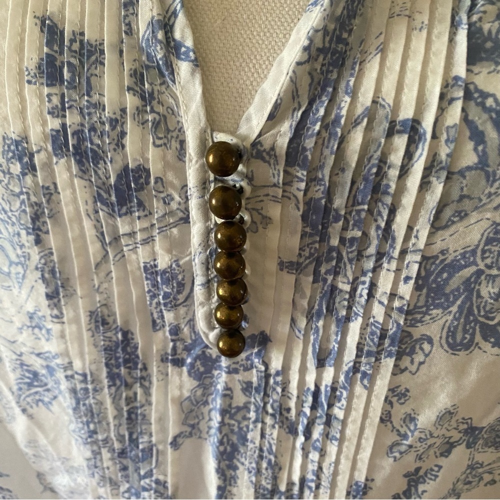 Soft Surroundings Peasant Embroidered Floral Top - Picture 2 of 7